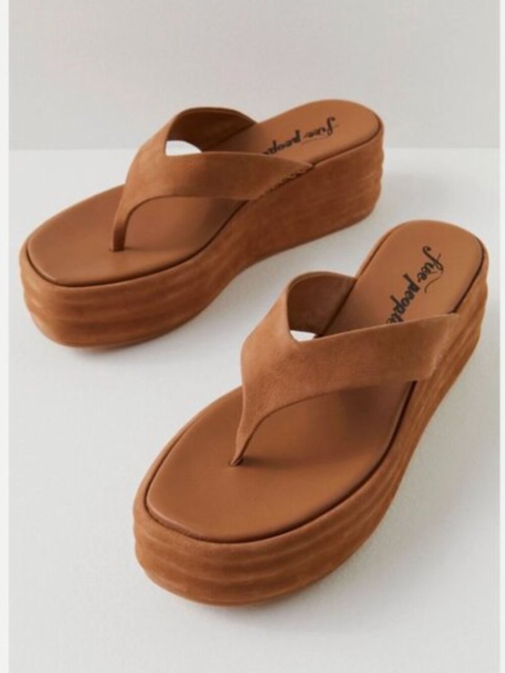 Free People Havana suede platform sandal - sz 7.5